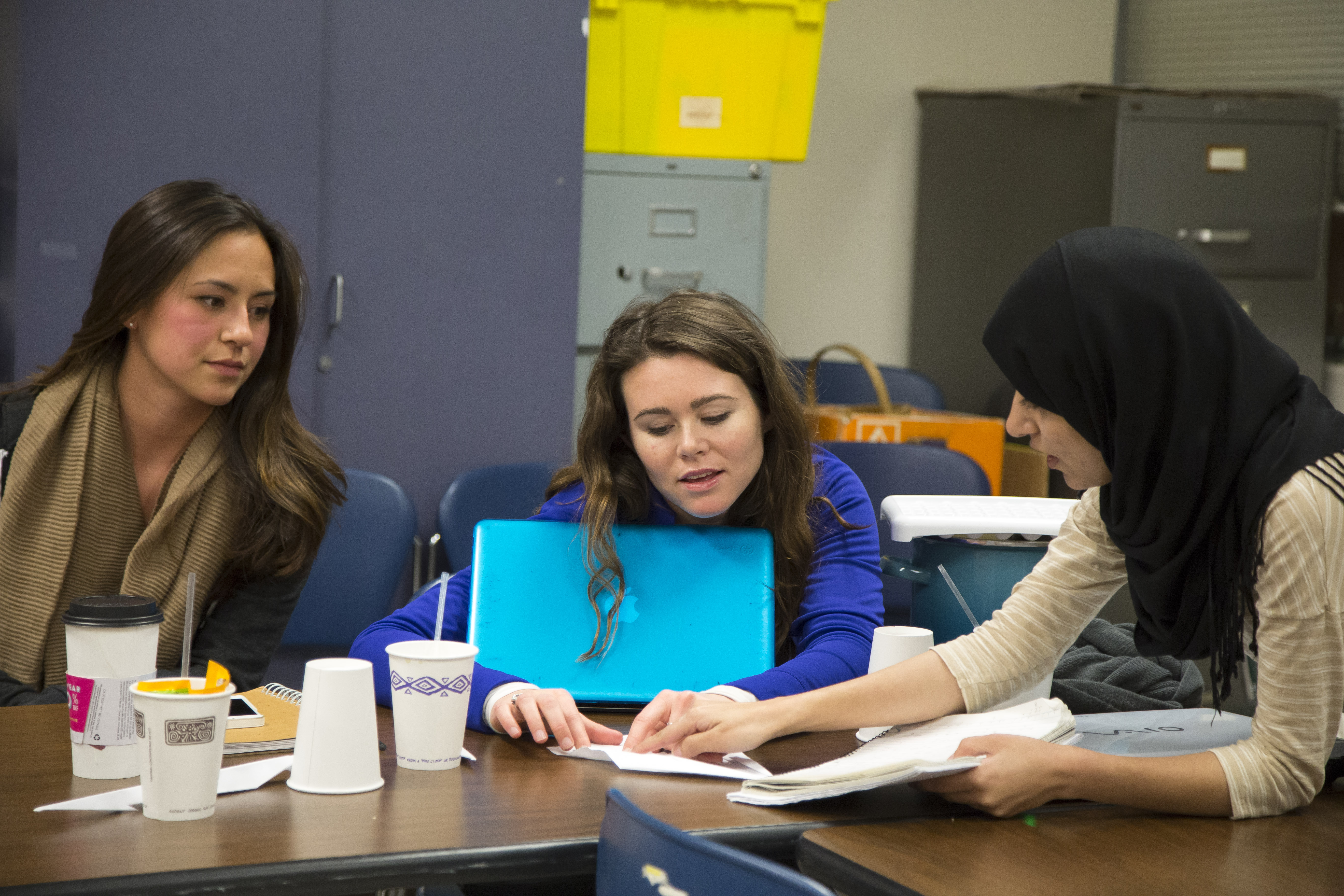 Students at a table