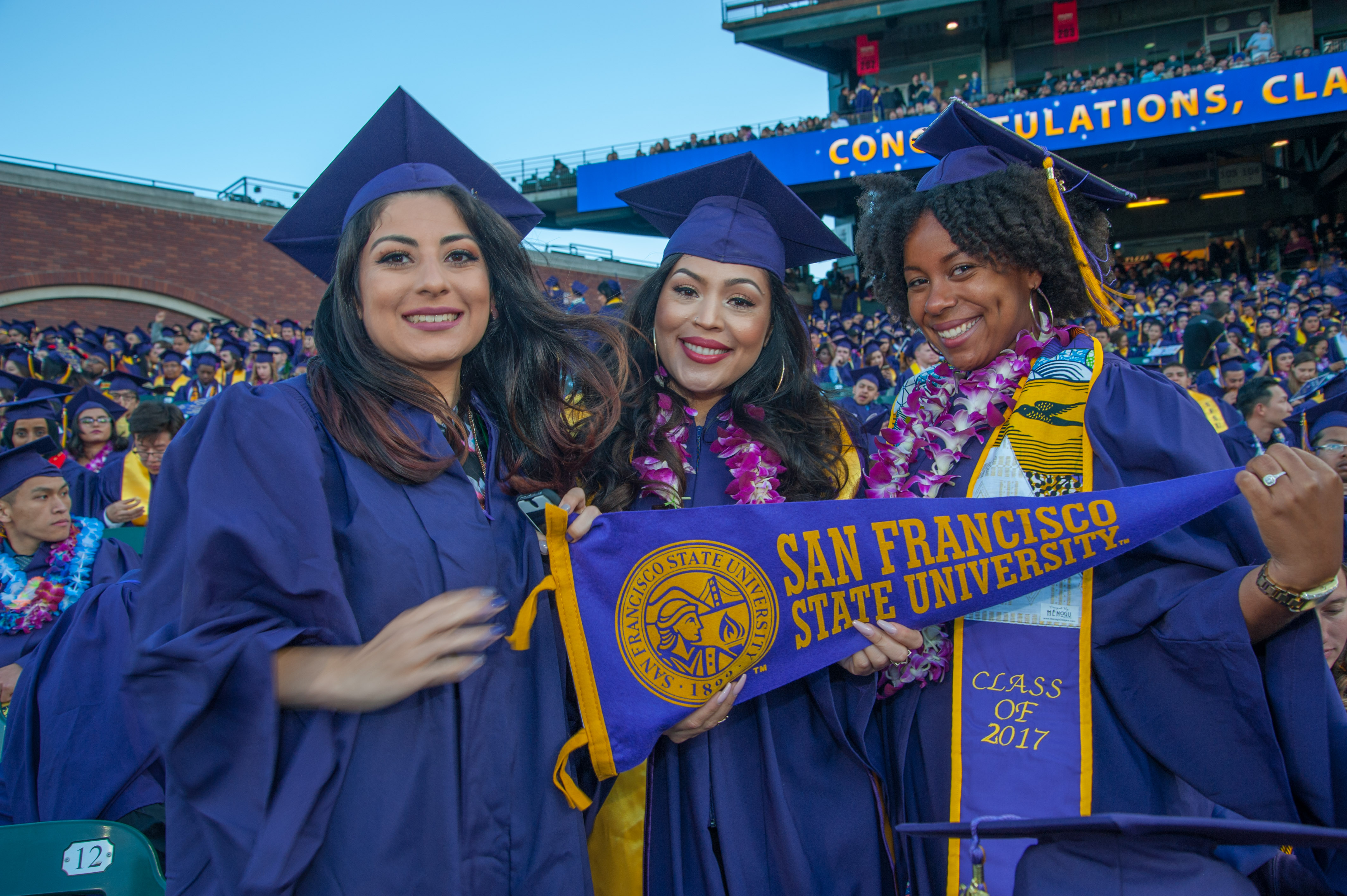 Students at graduation