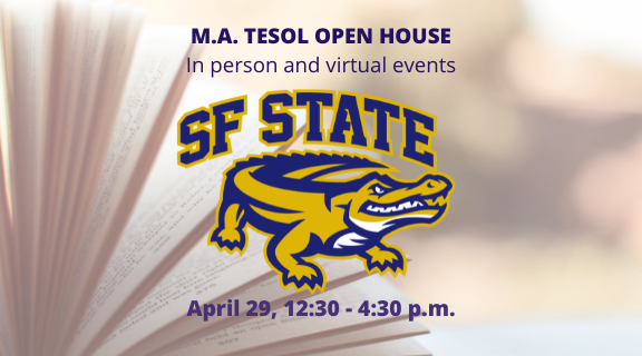 MA TESOL Open House April 29